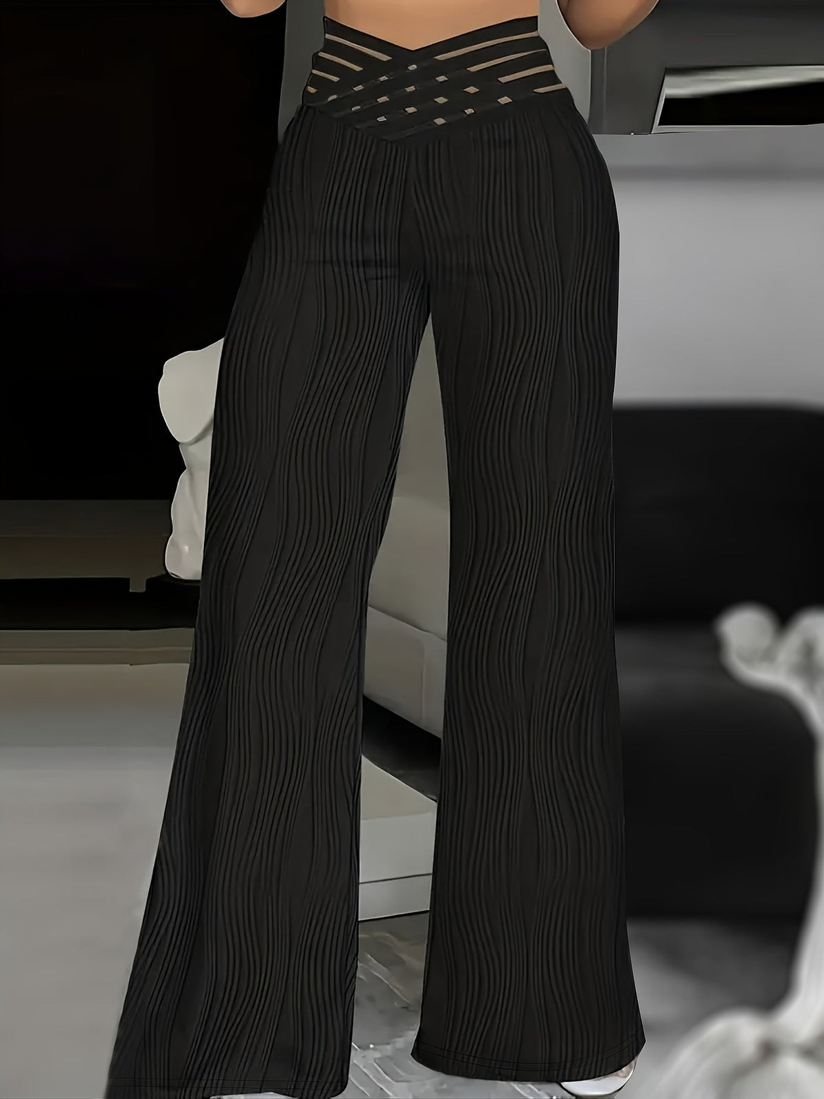 Emma | High Waist Crisscross Trousers